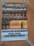 Bier poster, mogen we onze pijpjes terug ?, Verzamelen, Reclamebord, Plaat of Schild, Heineken, Gebruikt, Ophalen of Verzenden