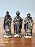 3 Sculpturen - Chinese wijze / heiligen - Ivorine, Antiek en Kunst, Ophalen of Verzenden