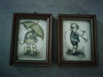 Twee ingelijste prenten van kinderen, Hummeltjes, Antiek en Kunst, Ophalen of Verzenden