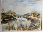Landschap van W.de Kievit 1989, Antiek en Kunst, Kunst | Schilderijen | Klassiek, Ophalen of Verzenden
