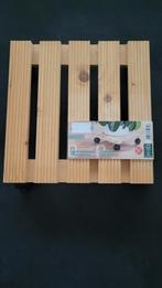 Houten Plantenroller met Wieltjes, Tuin en Terras, 25 tot 40 cm, Overige materialen, Vierkant, Nieuw