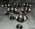 6 Oude art deco Verzilverde ijs/ champagne Coupes, Antiek en Kunst, Antiek | Servies los, Ophalen of Verzenden