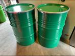 200 liter vintage olievat groen bloembakken vuurton stookvat, Gebruikt, Ophalen