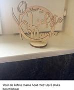 Voor de liefste mama (5 stuks beschikbaar) houten kaart, Ophalen of Verzenden, Zo goed als nieuw