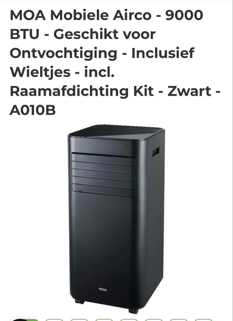 Moa Mobiele Airco - Nieuw in Zwart, !, Nieuw, !, Ophalen