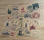 Landen/steden reizen vintage look stickers, Verzenden, Nieuw, Meerdere stickers