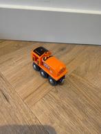 Heel goed oranje Brio houten trein locomotief vracht trein, Ophalen of Verzenden, Zo goed als nieuw