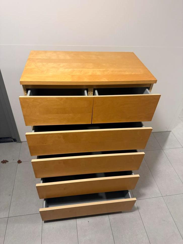 Ikea Malm ladekast met 6 lades, Huis en Inrichting, Kasten | Ladekasten, Gebruikt, 100 tot 150 cm, 50 tot 100 cm, 25 tot 50 cm