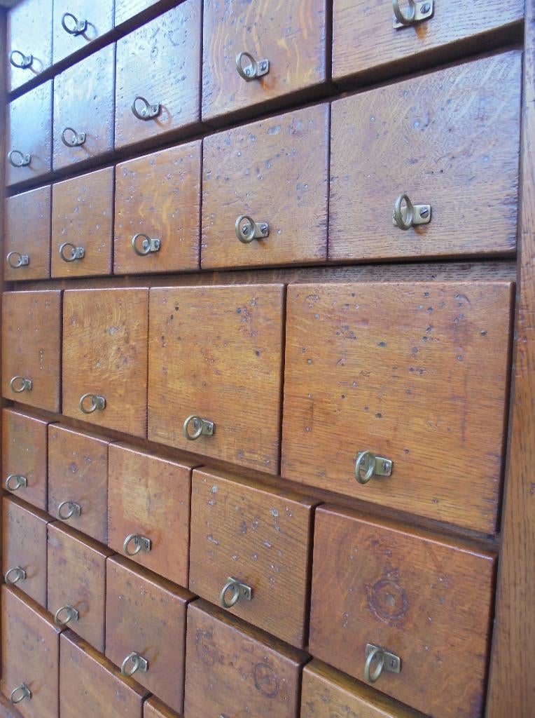 Ladekast apothekerskast winkelkast, Huis en Inrichting, Kasten | Ladekasten, Gebruikt, 5 laden of meer, 100 tot 150 cm, 25 tot 50 cm