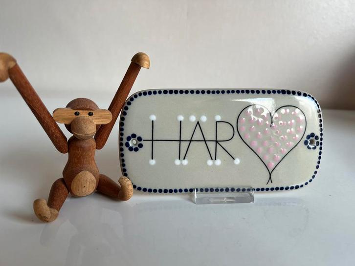 Vintage Rörstrand Naamplaat Bord HART Marianne Westman 60’s, Antiek en Kunst, Kunst | Designobjecten, Ophalen of Verzenden