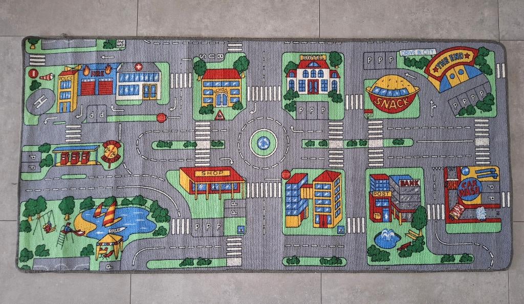Speelkleed / Verkeerskleed 195x95 cm, Kinderen en Baby's, Speelgoed | Speelkleden, Ophalen, Zo goed als nieuw