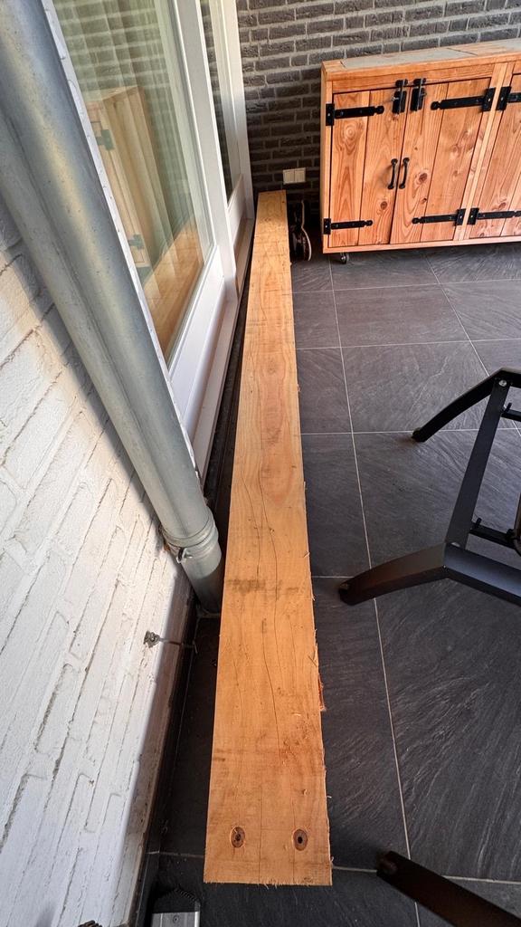 Douglas houten kolom 20x20 cm, 348,5 cm lang, Tuin en Terras, Palen, Balken en Planken, Ophalen, Gebruikt, 250 cm of meer, Palen