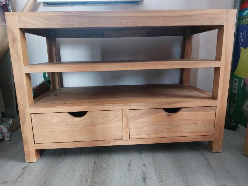 zware teaken kast, Ophalen, Gebruikt