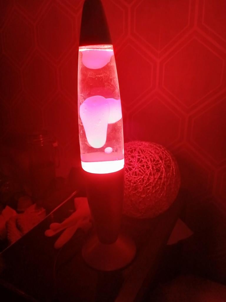 Lava lamp, Ophalen, Rood, Zo goed als nieuw, Glas