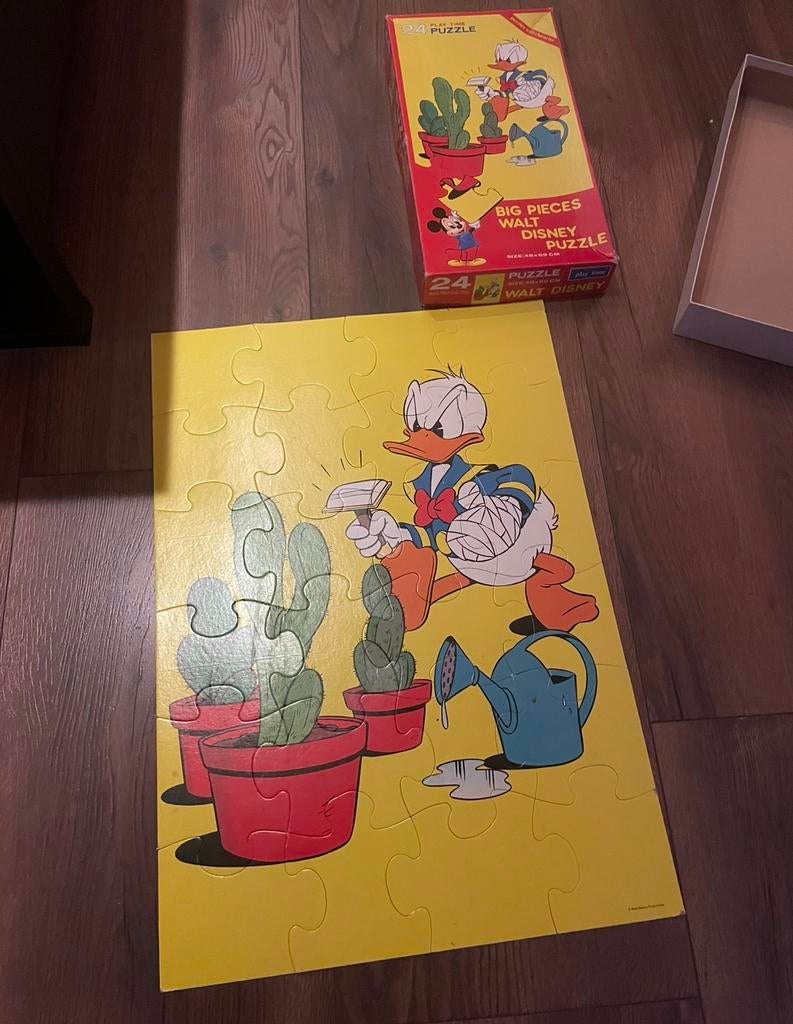 Disney Puzzel vintage grote stukken, Ophalen of Verzenden, Minder dan 500 stukjes, Zo goed als nieuw