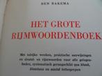 Ben Bakema Rijmwoordenboek Het Grote Rijmwoordenboek 1960, Ben Bakema, Ophalen of Verzenden, Zo goed als nieuw, Overige uitgevers