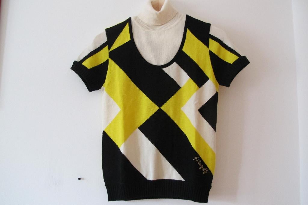 Yellow & Black short sleeve turtleneck sweater (FILA GOLF), Overige kleuren, Nieuw, Ophalen of Verzenden, Maat 36 (S)