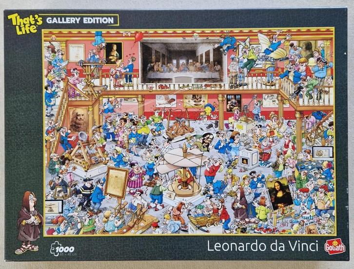 Puzzel Leonardo da Vinci - 1.000 stukjes – Compleet, Hobby en Vrije tijd, Denksport en Puzzels, Zo goed als nieuw, Legpuzzel, 500 t/m 1500 stukjes
