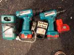 Makita boormachine 2 stuks 3 accu, Ophalen of Verzenden, Boor- en Schroefmachine