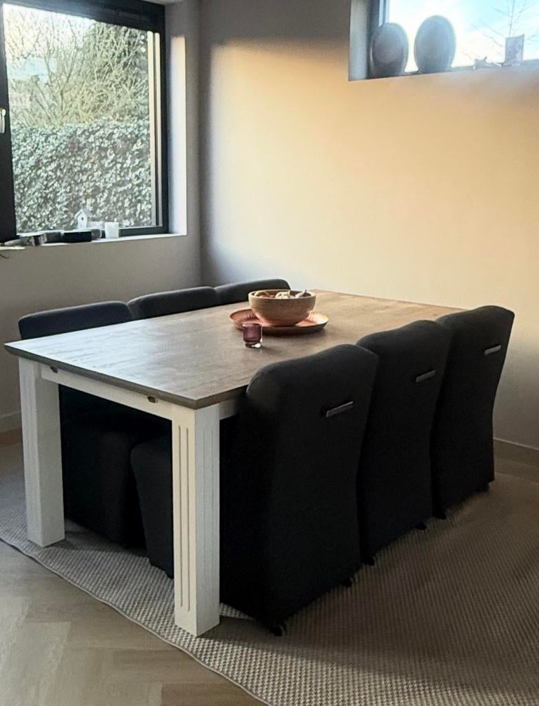 Richmond Oakdale Eetkamertafel met verlengstukken, Huis en Inrichting, Tafels | Eettafels, Ophalen, Gebruikt, Eikenhout, 200 cm of meer