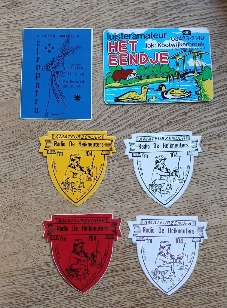 Stickers piraat amateur zenders Radio KOOTWIJKERBROEK, Ophalen of Verzenden, Zo goed als nieuw