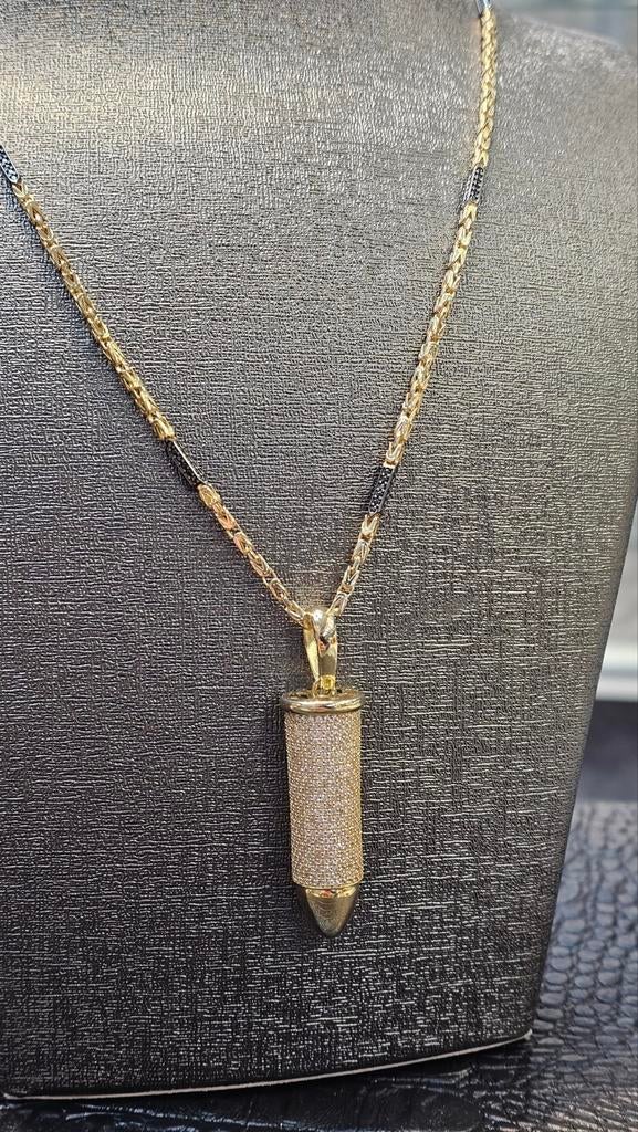 Prachtige 14karaat gouden Koningsketting met hanger, Sieraden, Tassen en Uiterlijk, Kettingen, Met hanger, Nieuw, Ophalen of Verzenden