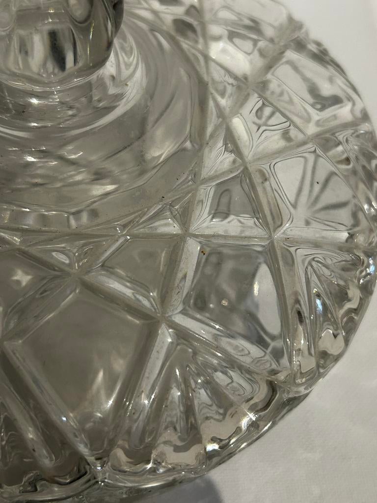 Glazen Bonbonnière met Diamantpatroon, Antiek en Kunst, Ophalen of Verzenden