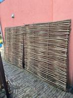2 Hazelaarschermen 180x180 cm - Natuurlijke tuinschermen, Ophalen, 150 tot 200 cm, Zo goed als nieuw, 150 tot 200 cm