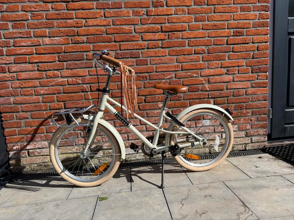 Volare Kinderfiets - Crème met Bruine Details, Ophalen, Gebruikt, Velgrem, 16 tot 20 inch