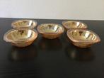 5 schaaltjes, dessert bakjes. Floragold by Jeannette glas, Ophalen of Verzenden