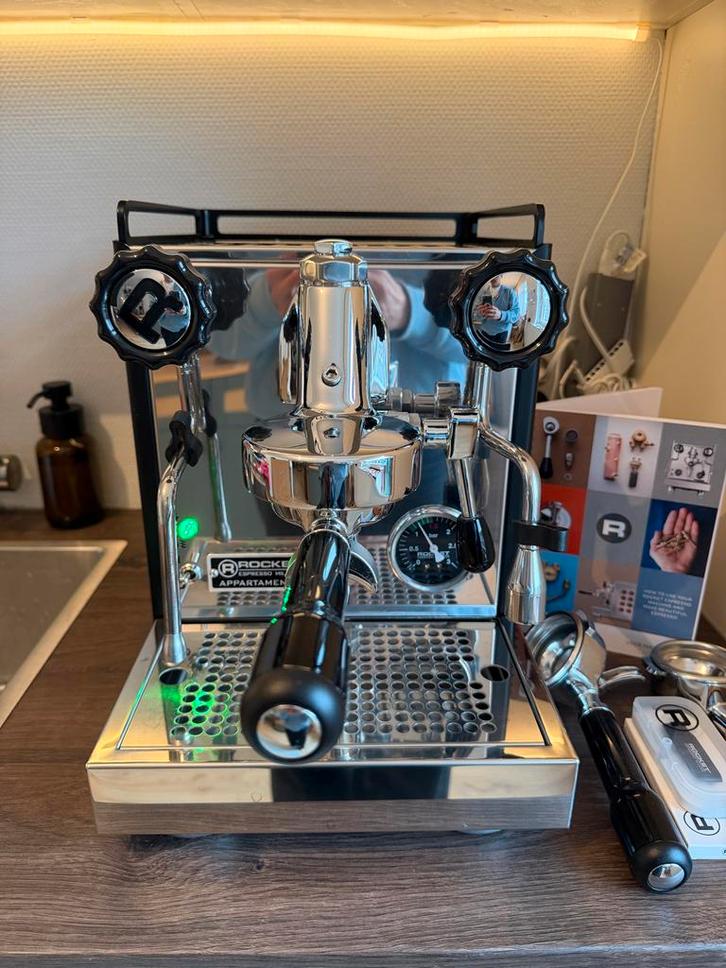 Rocket Appartamento Espressomachine, Witgoed en Apparatuur, Koffiezetapparaten, Zo goed als nieuw, Gemalen koffie, Espresso apparaat