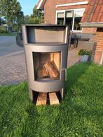 Mooie houtkachel met ronde glazen deur. 6,5 kw, Ophalen, Hout, Houtkachel