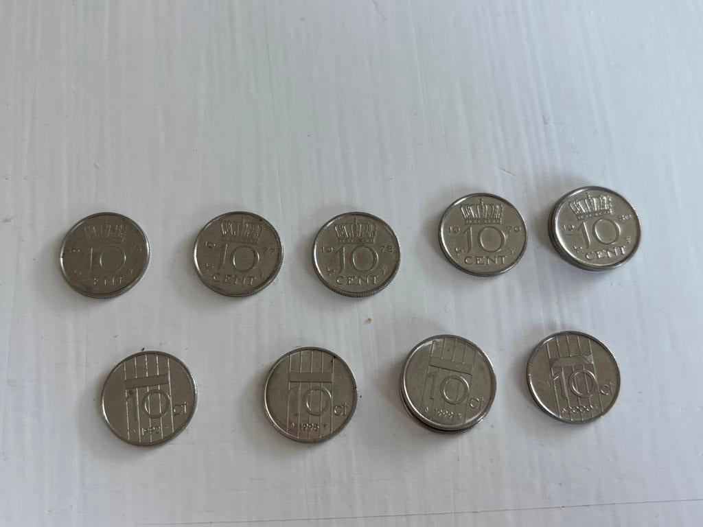 Dubbeltjes vanaf 1975, Postzegels en Munten, Munten | Nederland, Ophalen of Verzenden, Koningin Beatrix, 10 cent