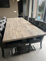 Massief eikenhouten kloostertafel 240x100 cm, Huis en Inrichting, Ophalen, Gebruikt, 100 tot 150 cm, Eikenhout