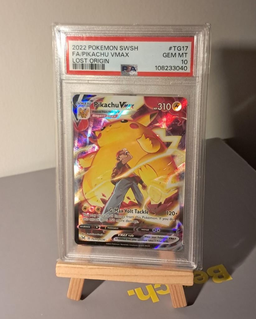 Pikachu VMAX TG17/TG30 PSA 10, Ophalen, Nieuw, Losse kaart, Foil