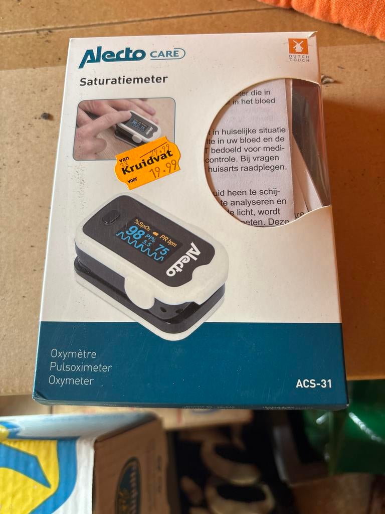 Alecto CARE Saturatiemeter ACS-31 - Nieuw in doos, Sport en Fitness, Hartslagmeters, Ophalen of Verzenden, Nieuw, Overige merken
