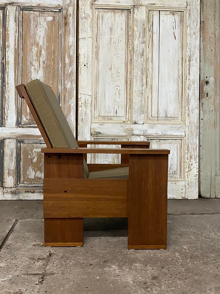 Vintage Kratstoel, Gerrit Rietveld, Amsterdamse school., Ophalen, Gebruikt, -, Stof