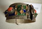 S131/Antieke emaille koraal BERBER armband Marokko, Verzenden, Overige materialen, Armband
