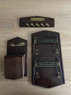 Vintage wanddecoratie: pijpenrek, stofdoek en tijdschriften, Ophalen of Verzenden