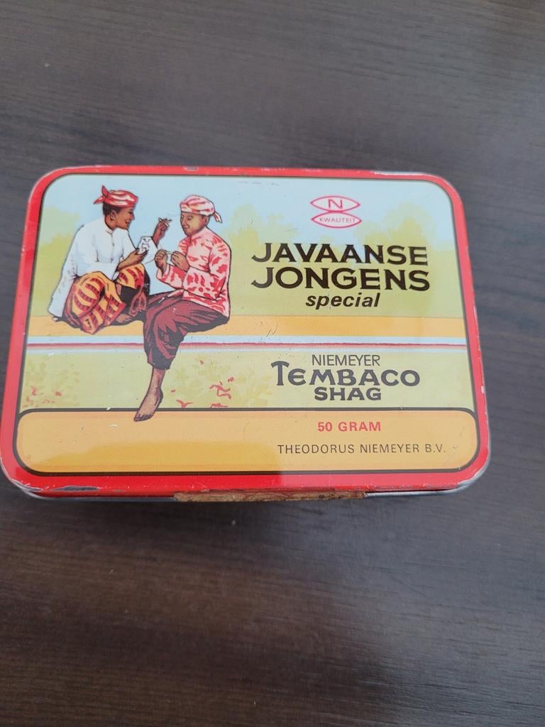 Tabak blikje javaansejongens, Ophalen of Verzenden, Gebruikt, Overige