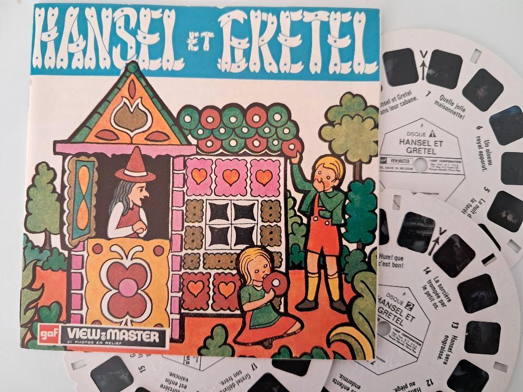 Viewmaster Hans en Grietje (tekst in Frans), Ophalen of Verzenden, Gebruikt