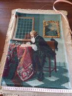 Borduurwerk ,,schrijvende man, wol, Ophalen of Verzenden, Gebruikt, Handborduren, Overige typen