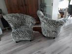 Set zebra fauteuils (stoelen), Ophalen, Twee, Zwart, Zo goed als nieuw