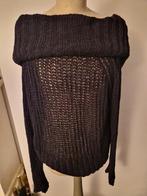 Claudia Sträter Trui - Off-shoulder gebreide trui, Maat 38/40 (M), Zwart, Ophalen of Verzenden, Zo goed als nieuw