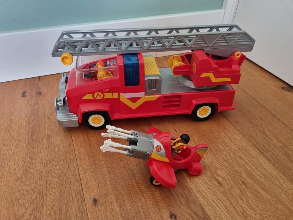 Playmobil brandweerwagen, Ophalen, Gebruikt
