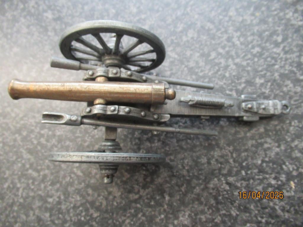 OUD SCHAALMODEL KANON  MET KOPEREN LOOP-NAPOLEONTISCHE TIJD, Ophalen of Verzenden, Zo goed als nieuw, Groter dan 1:35, Figuur of Figuren