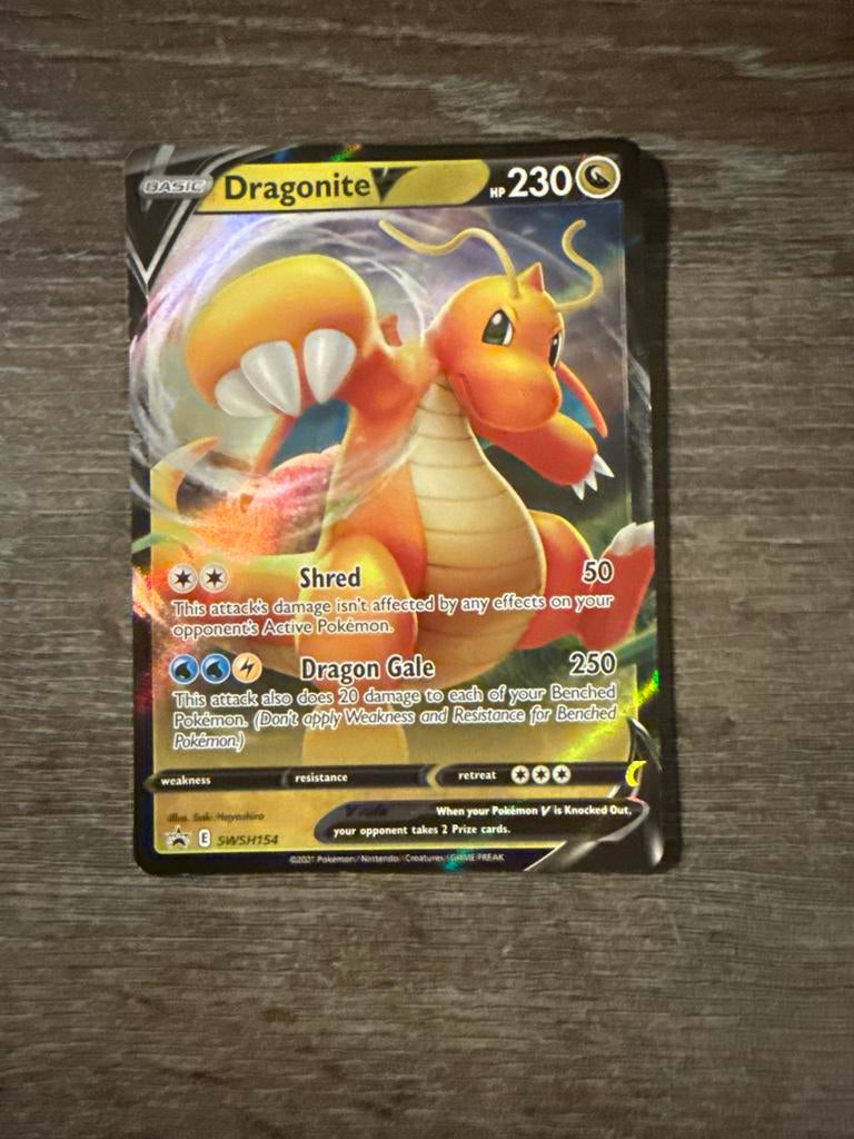 Dragonite V SWSH154 Pokémon Kaart - Zo goed als nieuw, Ophalen of Verzenden, Zo goed als nieuw, Losse kaart