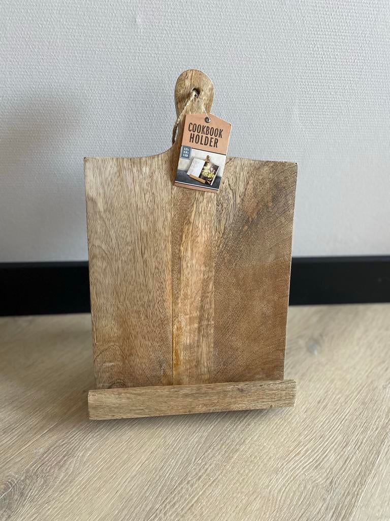 Nieuwe Houten Kookboekhouder, Ophalen of Verzenden, Nieuw, Hout, Bruin