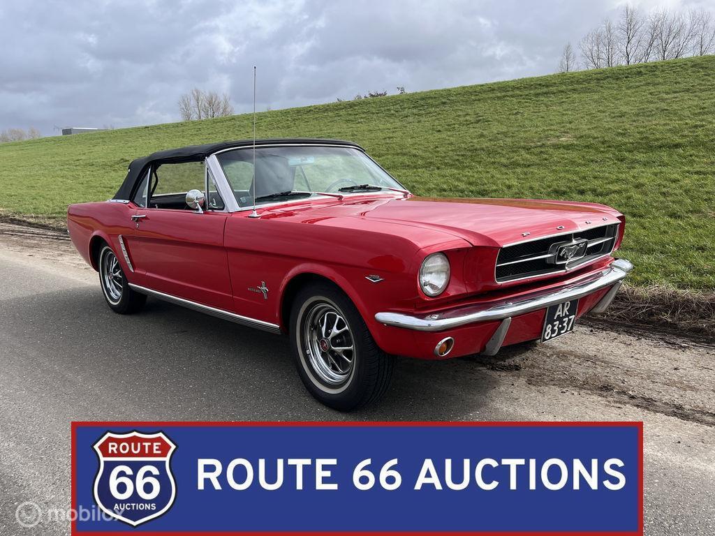 Ford Mustang Cabriolet | 1965 | Route 66 Auctions, Auto's, Overige carrosserieën, Zwart, Bedrijf, Handgeschakeld
