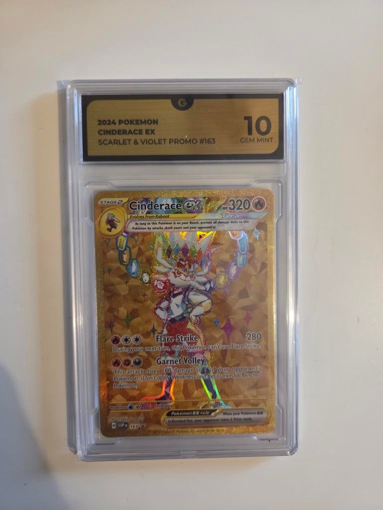 Cinderace EX - Promo #163 - GG 10, Ophalen of Verzenden, Zo goed als nieuw, Losse kaart, Foil